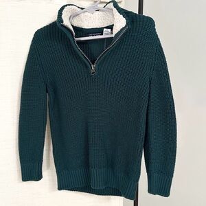 The Children’s Place Toddler Kids Green Knit Sweater Zip Pullover Top